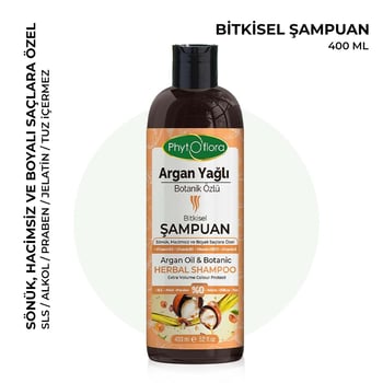 Phytoflora Argan Yağlı Botanik Özlü Bitkisel Şampuan 400 Ml