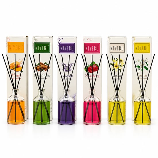Niyebu ( 100ml ) ( 4-çubuklu ) Ortam & Bambu Kokusu ( Cam Şişe ) ( Mix Koku)