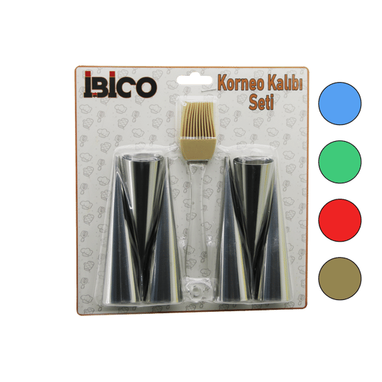 İ22-163 (7pcs) (6-korneo Kalıp & 1-silikon Fırça) Pasta Dekorasyon Seti (çap:3.3cm X Uzunluk:12cm) (brkt-921633)