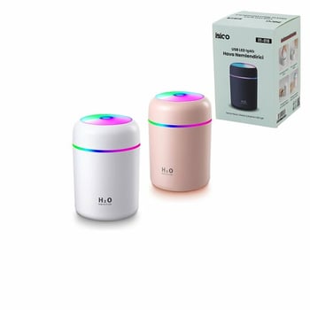 İnura Global Klasik 300 ml Mini Usb Şarjlı İşıklı Hava Nemlendirici Buhar Makinesi ve Koku Giderici