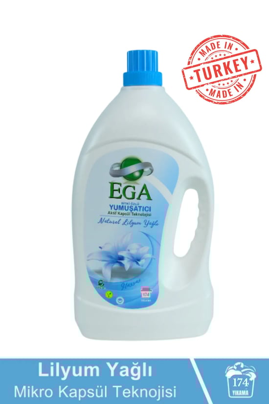 Ega Kimya Aktif Kapsül Teknolojili Lilyum Çamaşır Yumuşatıcısı 4100 ml 174 Yıkama