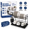 Krt-1158 ( Siyah & Metal ) ( 2 Katlı ) Tabaklık & Bulaşıklık