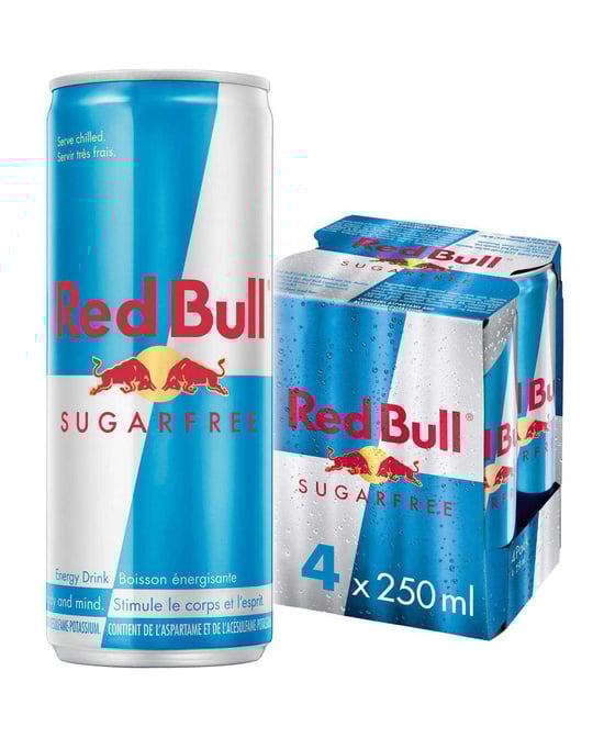 Red Bull Enerji İçeceği Şekersiz 250 ml x 4'lü Paket