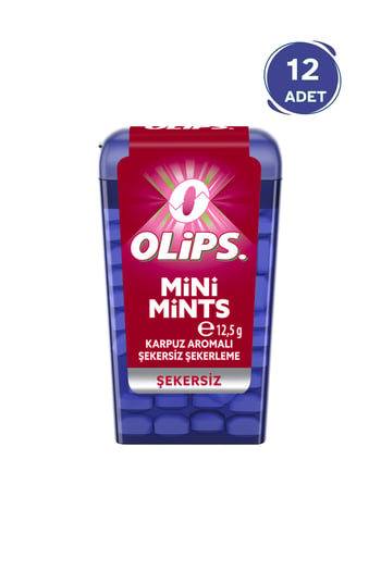 Olips Mini Mints Şekersiz Karpuz Aromalı Şekerleme 12,5 gr - 12 Adet