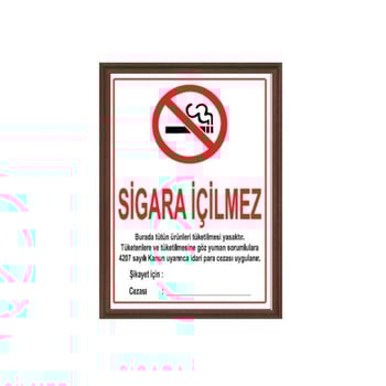 Sİgara İçİlmez Levhasi (mdf Çerçeve)