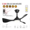 Cata Zürih 132cm (52inç) Ledli Tavan Vantilatörü Kumandalı Ct-3001