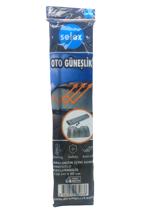 İnura Global Selex-638 ( Lüx ) Pat Pat Balonlu Oto Araç Güneşlik Vantuzlu ( 130x60cm ) (brkt-039638)