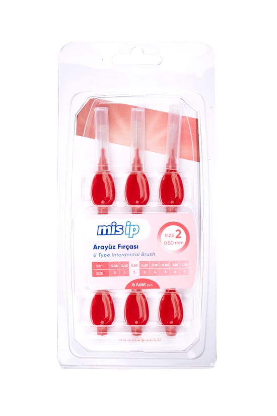 Mis İp U Tipi Arayüz Fırçası Kırmızı 0,50