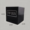 Kare Tipbox - Bahşiş Kutusu Siyah - 14x14xh13cm