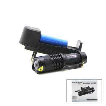 Gold Orion Or-82 ( 2in1 & Küçük ) ( Zoomlu El Feneri & Cob Led ) ( Metal Kasa ) ( 9cm )