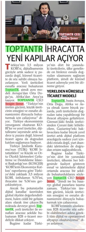 ToptanTR İhracatta Yeni Kapılar Açıyor