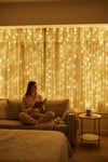 300 Ledli 10 Sarkıt Perde Led Işık | 8 Fonksiyon | Uzaktan Kumandalı | 3x3 Metre