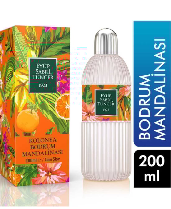 Eyüp Sabri Tuncer Bodrum Mandalinası Kolonya Cam Şişe 200 ml