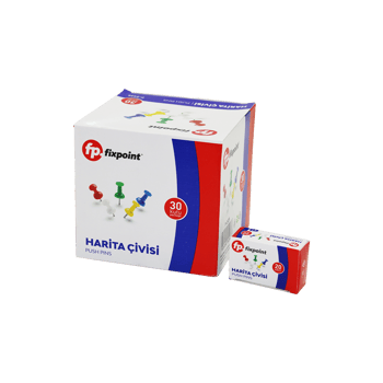 Fixpoint P-2459 ( 20pcs ) Harita Çivisi Renkli