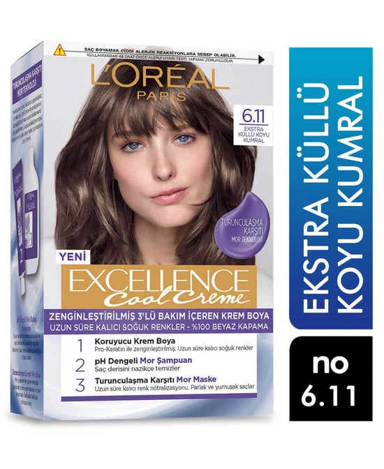 Loreal Excellence Saç Boyası No:6.11 Ekstra Küllü Koyu Kumral