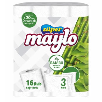 Maylo Süper 3 Katlı Kağıt Havlu 16'lı