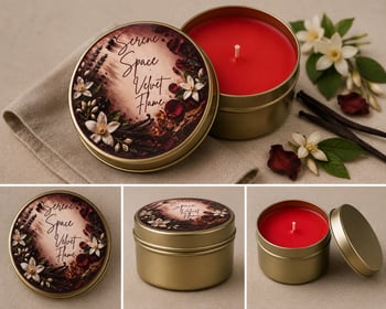 Velvet Flame Kokulu Teneke Kutu Mum 110 Gr