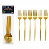 İ22-438 ( 6pcs ) ( Gold ) Yemek Çatal Seti ( 21cm )