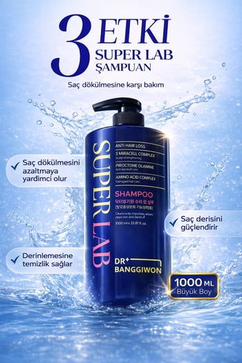 Dr Banggıwon Super Lab Şampuan, Kuru ve Normal Saçlar için Dökülme Karşıtı, Piroctone Olamin, Amino Acid, 3 Miracell Complex 1000 Ml