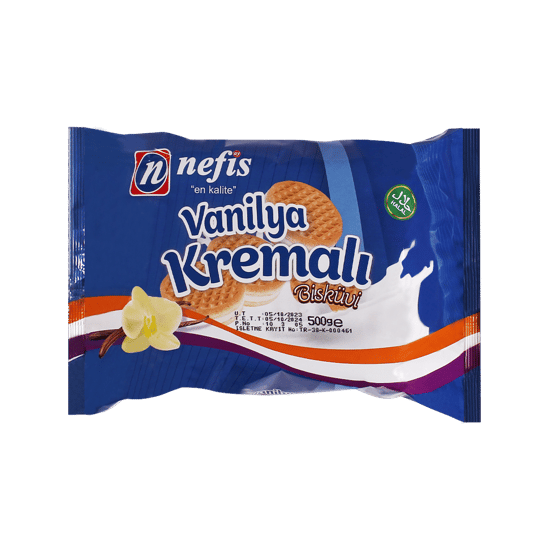 Nefis Vanilyalı Kremalı Bisküvi 500 gr