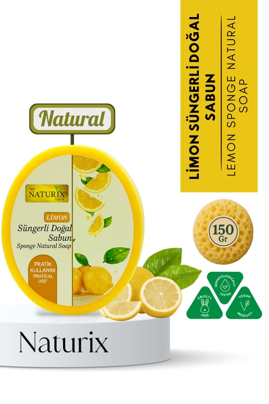Naturix Limon Süngerli Sabun 150 Gr