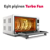 4558 Beyaz 45 Lt Turbo Fan Mini/midi Fırın - 6 Fonksiyon, Dijital Ekran, Pop-up Düğme,yoğurt Yapma