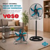 Vese Vnt-003 ( 18" İnç ) ( 46cm ) ( Sanayi ) Tipi Ayaklı Vantilatör ( 3 Kademe Hız & 5 Metal Kanat ) ( 80w ) Fan