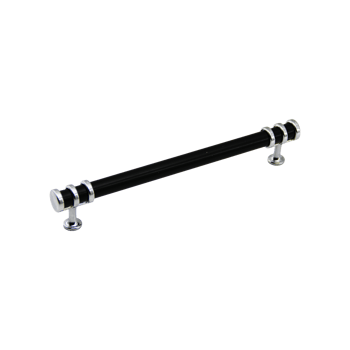 -956 ( 16cm ) ( Yüzük Krom & Kulp Siyah ) Boru Çekmece Kulp