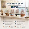İ12-236 ( Büyük ) ( Uzunluk : 36cm & Genişlik : 38.5cm ) Masaüstü Dekoratif ( Ahşap ) Yelkenli Gemi Süs Eşyası