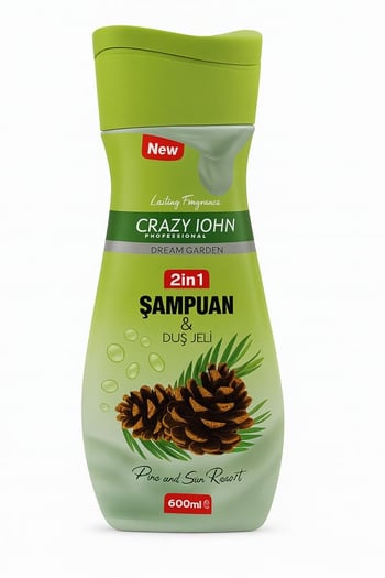 Crazy John Şampuan & Duş Jeli Çam ve Deniz 600 ML