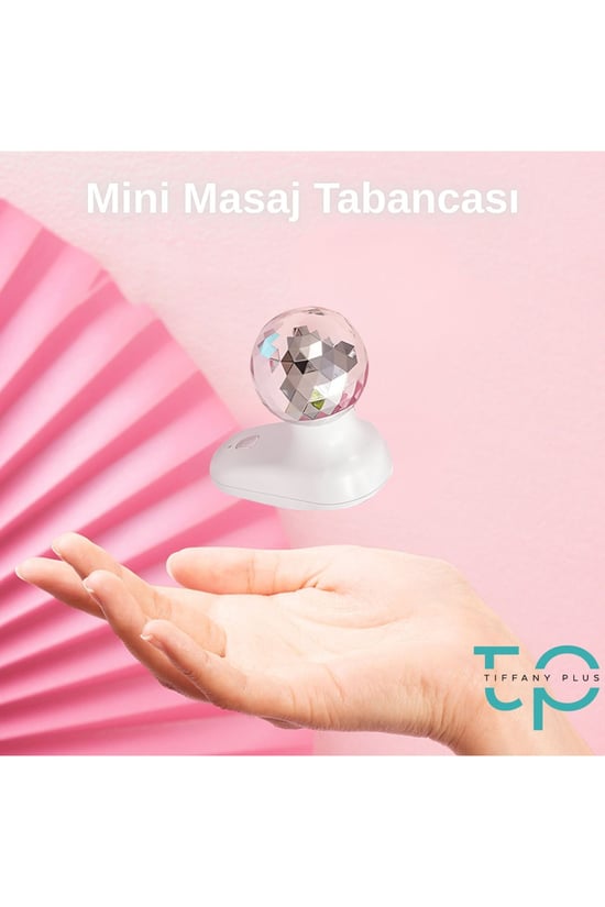Tiffany 4mm Başlık Mini Masaj Tabancası Sporcu Masaj Aleti Taşınabilir Fasya Masaj Aleti Beyaz