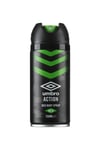 Umbro Erkek Deodorant Sprey 150ml Action + Duş Jeli 400ml Hediye