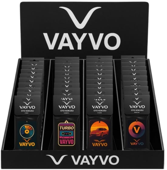 Vayvo Kağıt Oto Araç Kokusu Retro Seri 80 Adet Standlı