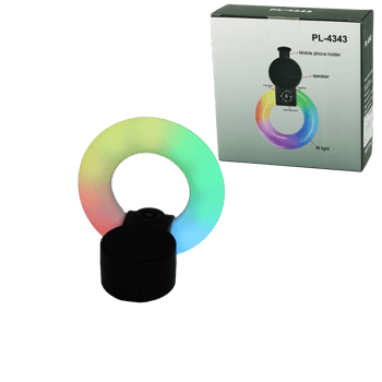 Platoon Pl-4343 (yuvarlak Halka & Plastik Gövde) Bluetooth Wireless (mini) Hoparlör Speaker (usb Şarjlı & Işıklı) (telfon Tutucu) 5w
