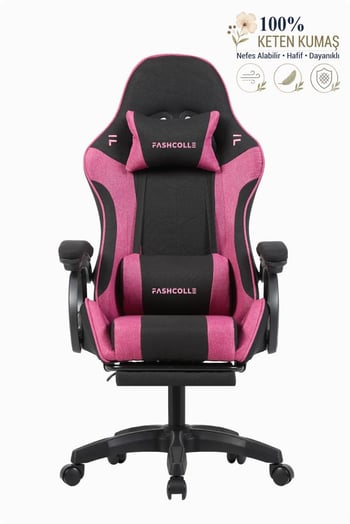 Fashcolle Dynamic Air Kumaş Pink Masajlı Oyuncu Koltuğu