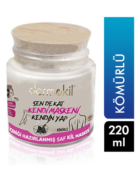 Dermokil Avakado Kömürlü Kil Maskesi 220 Ml Sen de Kat Kendi Maskeni Kendin Yap