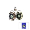Twin Bell Alarm Clock Bgc-51 Yuvarlak Masa Çalar Saat ( Metal Kasa Eskitme ) ( Pilli & Işıklı & Fosforlu ) ( Çap: 10cm )