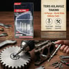 Eltaş Lrd-22 ( 6 Pcs ) Ters Klavuz Uç ( Hasarlı Vida Çıkarıcı Set ) ( Sola Dönen ) ( 3-6 & 6-8 & 8-11 & 11-14 & 14-18 & 18-22mm )