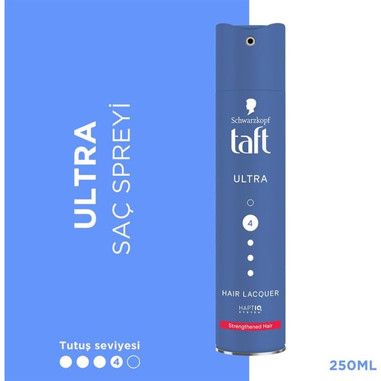 Taft Ultra Saç Spreyi No: 4 Strengthened Hair 250 Ml