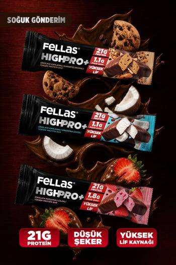 Fellas Çikolata Kaplı Highpro Protein Bar 50gr Deneme Paketi 3'lü