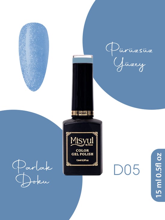 Misyul Uv Led Kalıcı Oje Nail Art 15 Ml Disco Serisi D05