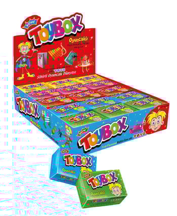 toybox, toyboks, oyuncak, oyuncaklı sakız, sürpriz oyuncak, toybox 30'lu kutu satın al, toybox 30'lu kutu fiyat, toptan toybox satın al, toptan toybox fiyat