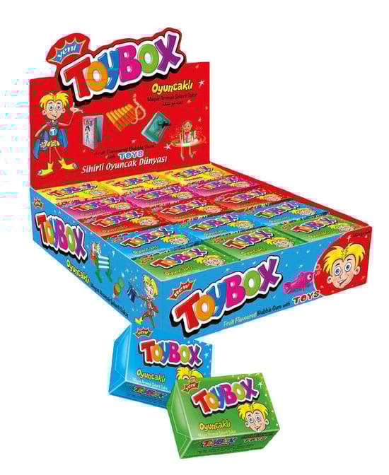 toybox, toyboks, oyuncak, oyuncaklı sakız, sürpriz oyuncak, toybox 30'lu kutu satın al, toybox 30'lu kutu fiyat, toptan toybox satın al, toptan toybox fiyat