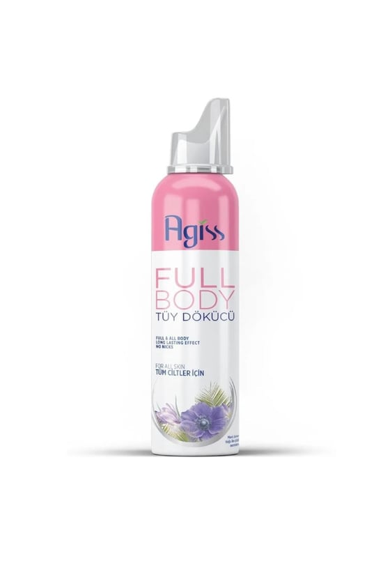 Agiss Full Body Tüm Vücut Tüy Dökücü, Tüy Azaltıcı Köpük Tüy Dökücü Sprey 155ml