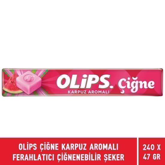 Olips Çiğne Karpuz Aromalı Ferahlatıcı Çiğnenebilir Şeker 47 Gr