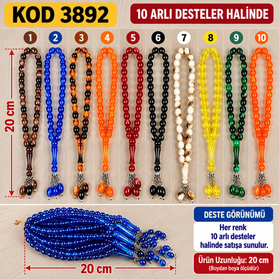 Hagiki 33 Lü Plastik Tespih
