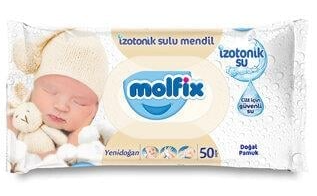 İslak Mendil Molfix 50'li İzotonik Sulu Yeni Doğan