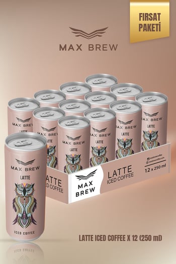 Max Brew Latte Soğuk Kahve250 Ml 12 Adet
