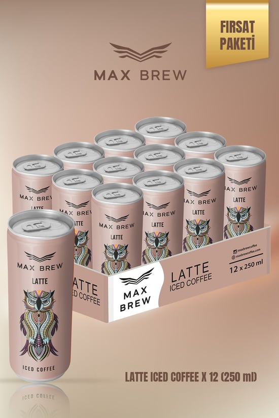 Max Brew Latte Soğuk Kahve250 Ml 12 Adet