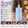 Led Candle Kamp Yakut-13637 ( Büyük Boy= Çap:5cm & Y: 16cm ) ( Pilli ) Led Mum ( Mika Kristal Plastik )